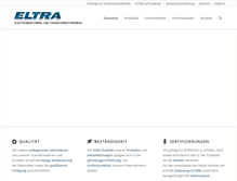 Tablet Screenshot of eltra-trafo.de